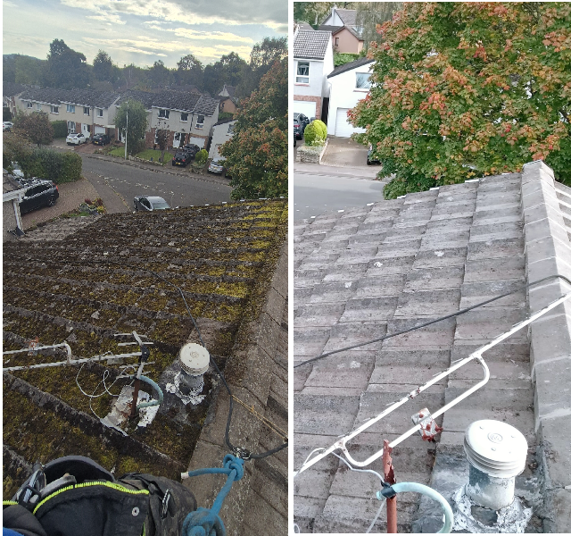 Edinburgh Before and After Roof Clean