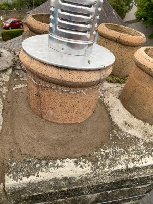 Chimney pot haunching repair